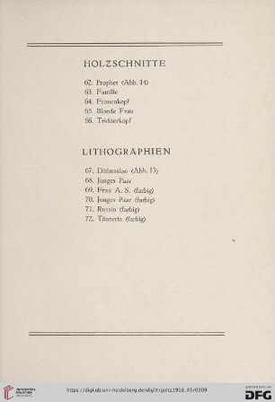 Lithographien (Nr. 67-72)