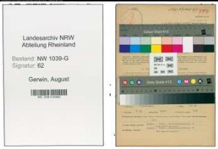 Entnazifizierung August Gerwin , geb. 02.06.1909 (Schreiner)