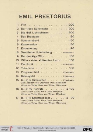 Emil Preetorius (Nr.1-30)