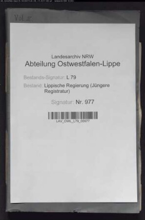Verwendung des auf Lippe entfallenden Anteils an den französischen Kriegskostenentschädigungen, Band 3