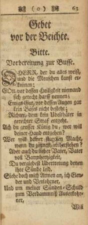 Gebet vor der Beichte