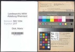 Entnazifizierung Maria Dick , geb. 13.07.1907 ()