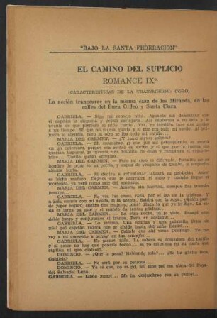 El camino del suplicio - Romance IX°