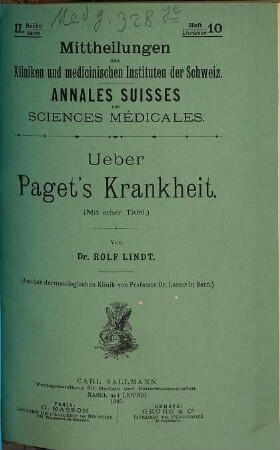 Über Paget's Krankheit