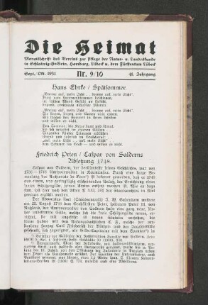 Sept./Okt. 1931, Nr. 9/10, 41. Jahrgang