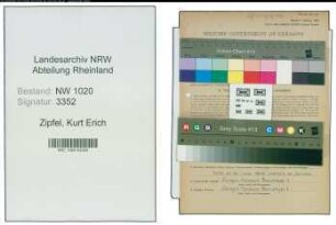 Entnazifizierung Kurt Erich Zipfel , geb. 18.06.1913 (Kaufmaennischer Angestellter)