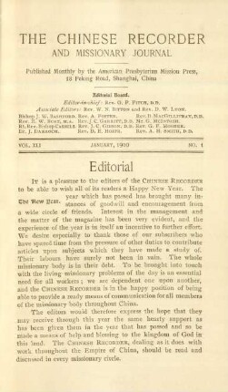No. 1, January, 1910