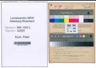 Entnazifizierung Peter Koch , geb. 18.04.1899 (Kaufm.Angest.)