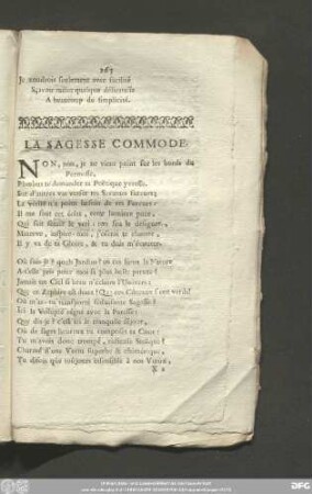 La Sagesse Commode.
