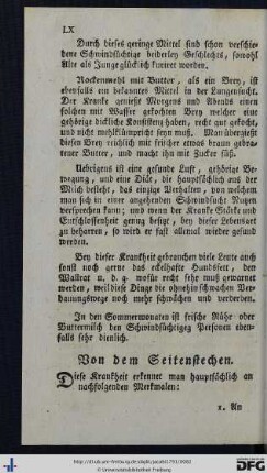 Von dem Seitenstechen.
