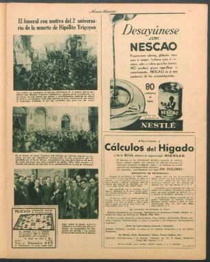 El funeral con motivo del 2° aniversario de la muerte de Hipólito Yrigoyen [Fotografías]