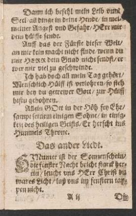 Das ander Liedt.