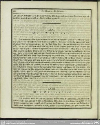 XXXII. Die Garderobe
