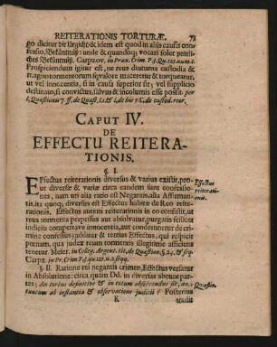 Caput IV. De Effectu Reiterationis.