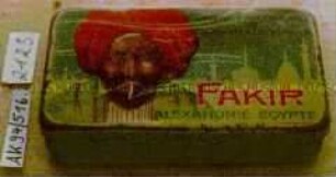 Blechdose für Zigaretten "FAKIR ALEXANDRIE EGYPTE"