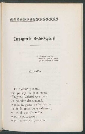 Consonancia Archi-Especial