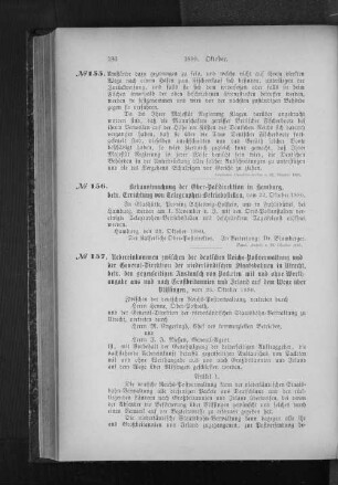 No. 156 Bekanntmachung der Ober-Postdirektion in Hamburg, betr. Errichtung von Telegraphen-Betriebsstellen