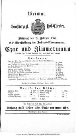 Czar und Zimmermann