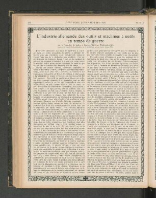 L'industrie allemande des outils et machines à outils en temps de guerre