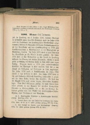 2581. Meyer (Joh. *Hermann)
