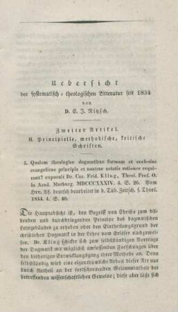 415-456 Uebersicht der systematisch-theologischen Litteratur seit 1834
