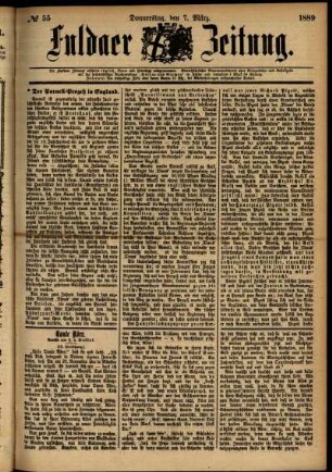 Ausgabe vom Donnerstag, den 07. März 1889.