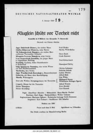 Klugsein schützt vor Torheit nicht