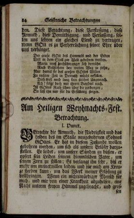 Am heiligen Weyhnachts-Fest.