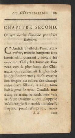 Chapitre second