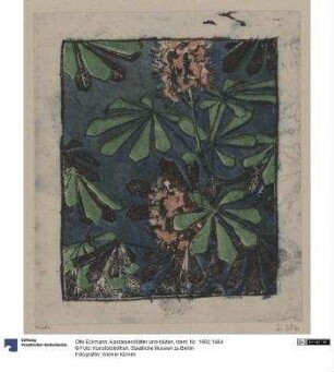 Kastanienblätter und-blüten