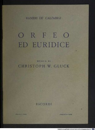 Orfeo ed Euridice