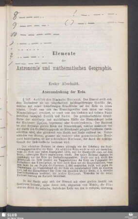 Elemente der Astronomie und mathematischen Geographie