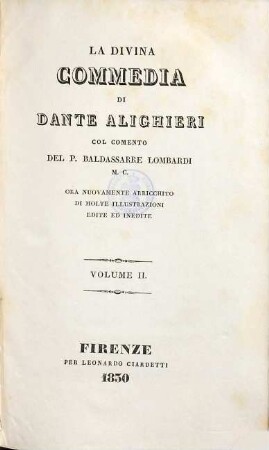 La divina commedia di Dante Alighieri, 2