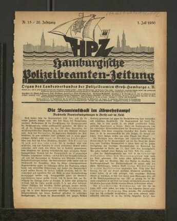 Nr. 13 / 20. Jahrgang 1. Juli 1930