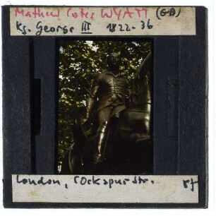 London, Wyatt, Reiterstandbild George III. : Bronzefigur