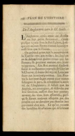 De l'Angleterre vers le IX. Siécle.