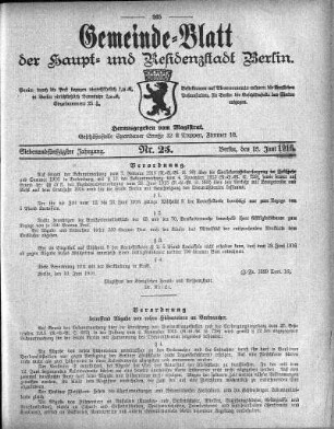 1916,25: Nr. 25, 18. Juni 1916