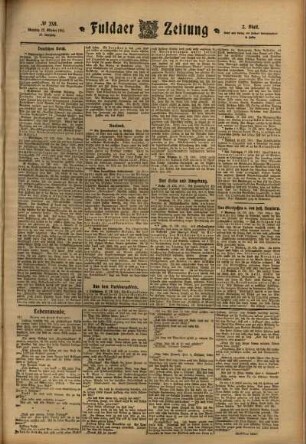 Zweite Ausgabe vom Dienstag, den 17. Oktober 1911.