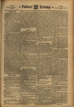 Zweite Ausgabe vom Dienstag, den 17. Oktober 1911.