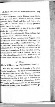 D. Civil- Militair- und Wasserbaukünstler