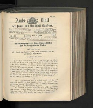 No. 136, 3. Juni 1917