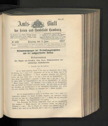 No. 136, 3. Juni 1917