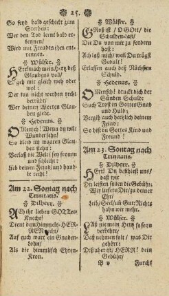 Am 22. Sontag nach Trinitatis