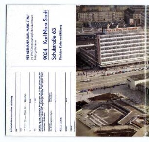 Prospekt: VEB Germania Karl-Marx-Stadt