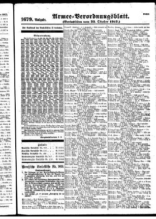 1679. Ausgabe. Montag, 22. Oktober 1917