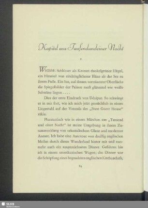 Kapitel aus Tausendundeiner Nacht