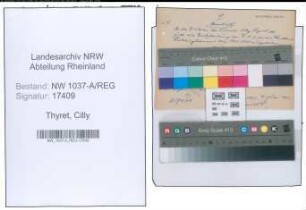 Entnazifizierung Cilly Thyret , geb. 28.01.1913 (Lehrerin)