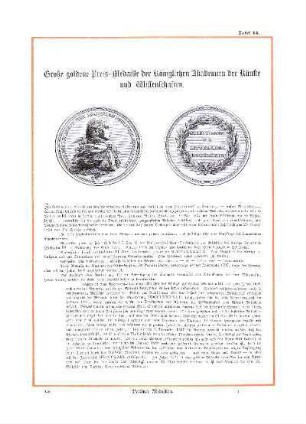Große goldene Preis-Medaille der Königlichen Akademien der Künste und Wissenschaften