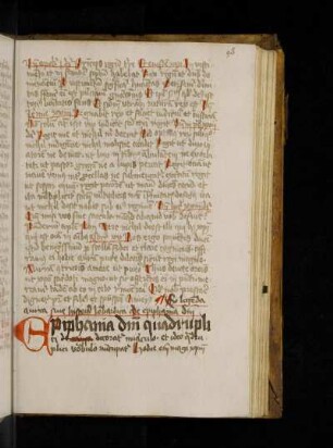 Jacobus de Voragine: Legenda aurea. Ex legenda aurea sive historia Lombardica de epiphania domini