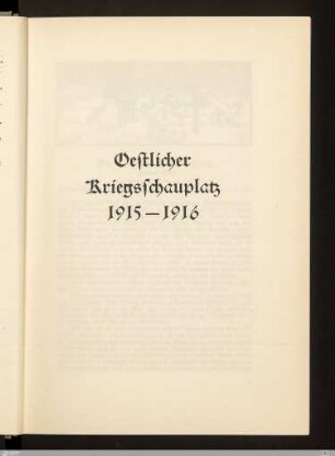 Östlicher Kriegsschauplatz 1915-1916